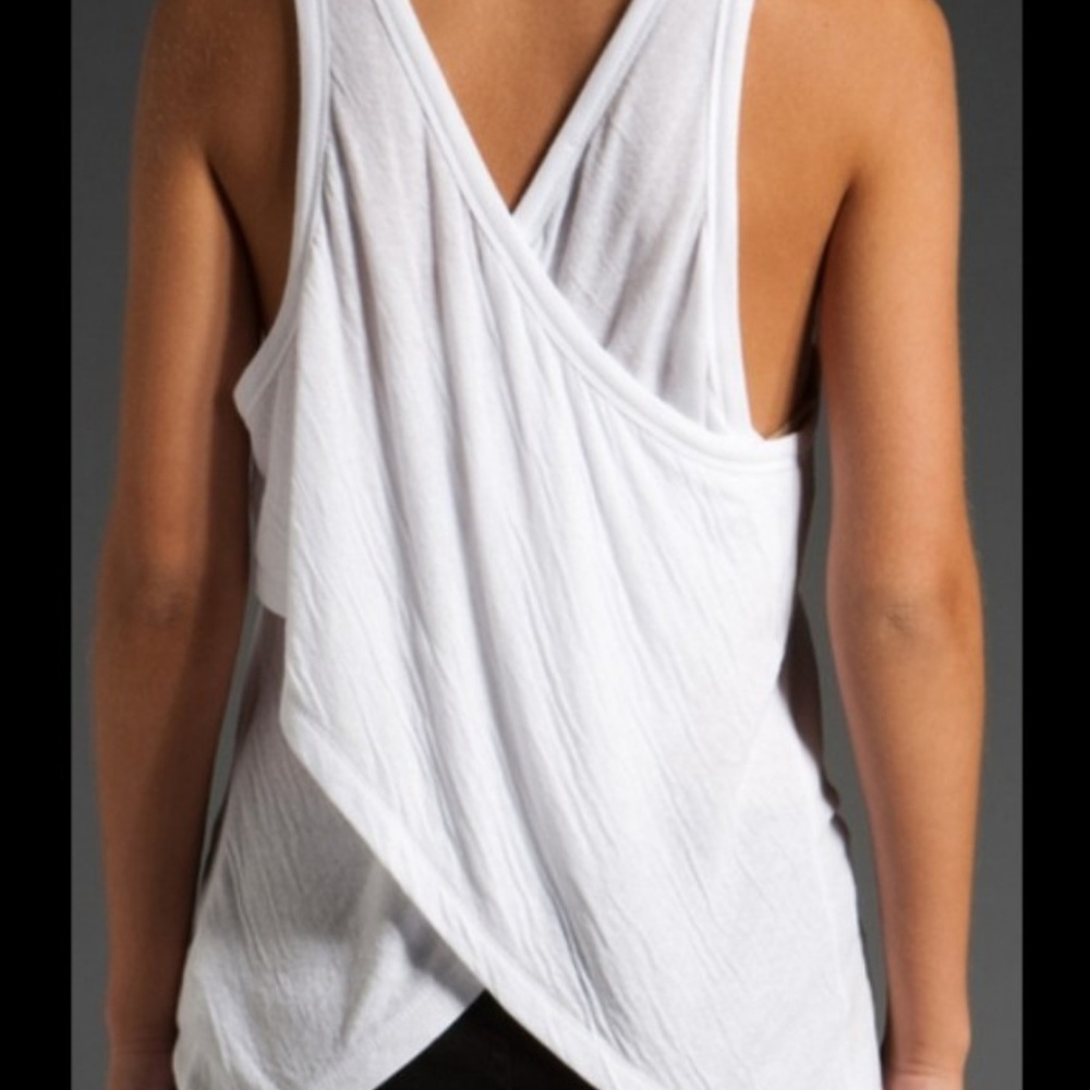 T BY ALEXANDER WANG CRISS CROSS BACK TANK TOP